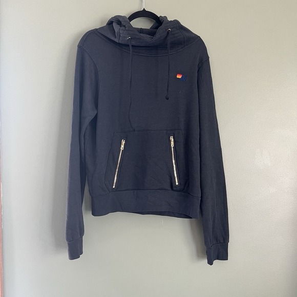 Aviator Nation Ninja Pullover Hoodie Charcoal Gray Size Medium - Picture 1 of 9